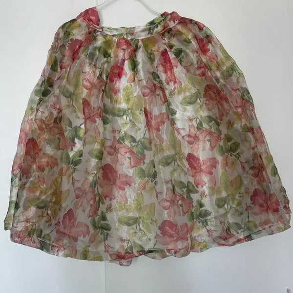 [BUNJANG] Sheer Flower Midi Skirt / 시스루 플라워 스커트
