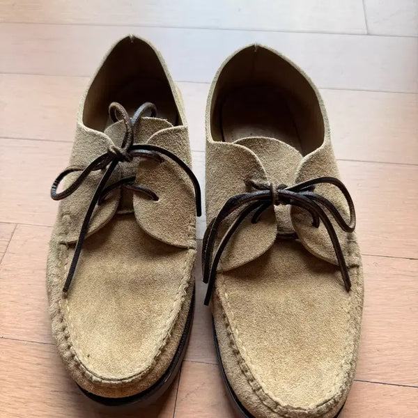 [BUNJANG] Yuketen Manebu Suede Loafers Beige / 유케텐 마네부 스웨이드 슈즈 베이지 유니페어265 270