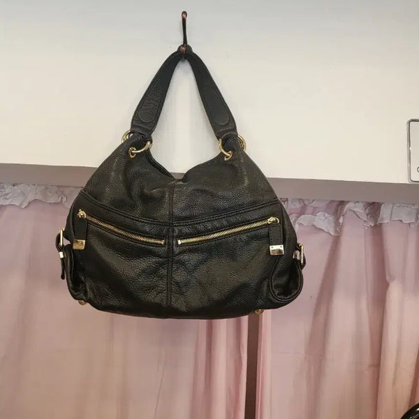 [BUNJANG] Michael Kors Black Shoulder Bag Gold Hardware / 마이클코어스 숄더백 블랙 금장