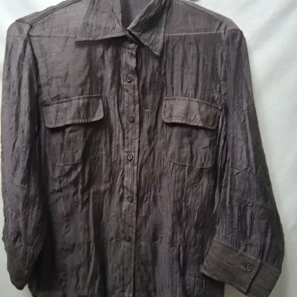 [BUNJANG] Linen Shirt Brown Size 66 / 린넨 새상품 브라운 셔츠 66