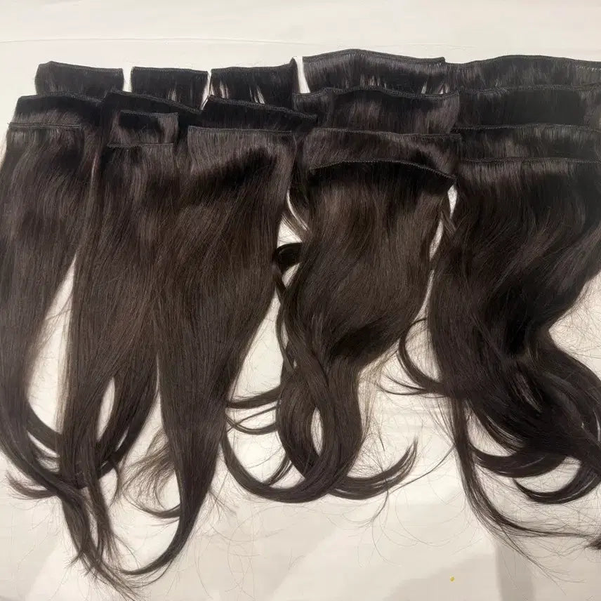 [BUNJANG] Kim Cheongkyung 40cm 2-Tier Hair Piece (18 Pieces) / 김청경 헤어피스 2단(18개) 기장40센치 판매합니다 / 웨딩헤어 돌잔치헤어 인모헤어피스 정샘물 헤어피스
