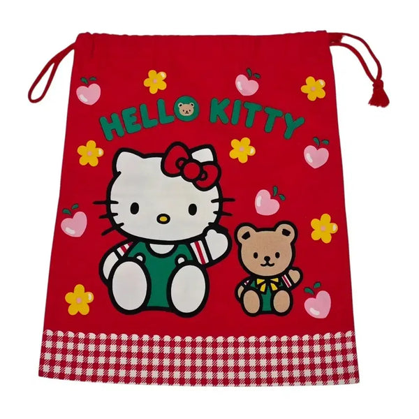 [BUNJANG] Hello Kitty 90s Retro String Pouch / 일본구입 3500엔 키티 90년대 레트로 파우치 (헬로키티 정품) 스트링 바우치