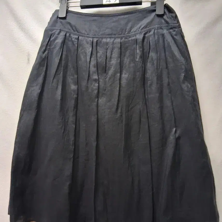 [BUNJANG] Black Linen Flare Skirt (27-inch Waist) / 검정색 린넨 플레어 스커트27인지