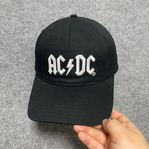 [BUNJANG] AC/DC Embroidered Logo Ball Cap Black / ACDC밴드 로고 자수 볼캡 블랙 데일리 볼캡