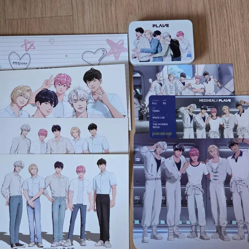 [BUNJANG] PLLIWE Mediheal Paper Goods & Tin Case Bundle Set / [일괄] 플레이브 메디힐 지류 및 틴케이스 굿즈