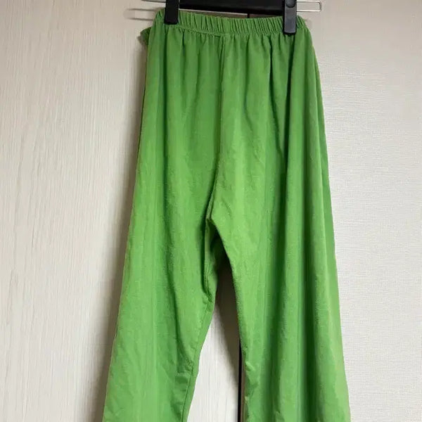 [BUNJANG] Green Wide Leg Cotton Pants / 초록색 와이드 팬츠