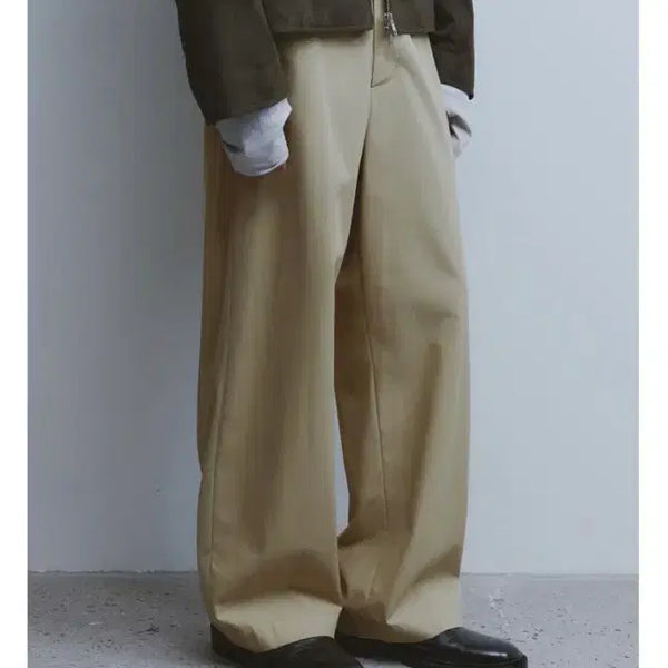 [BUNJANG] YOUTH Wide Chino Pants Beige / [S] YOUTH 유스 와이드치노 베이지 S(Sunshine)