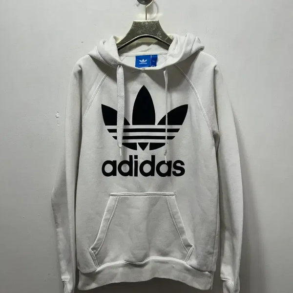 [BUNJANG] Adidas Trefoil Hoodie White XS / 아디다스 트레포일 후드티 화이트 XS