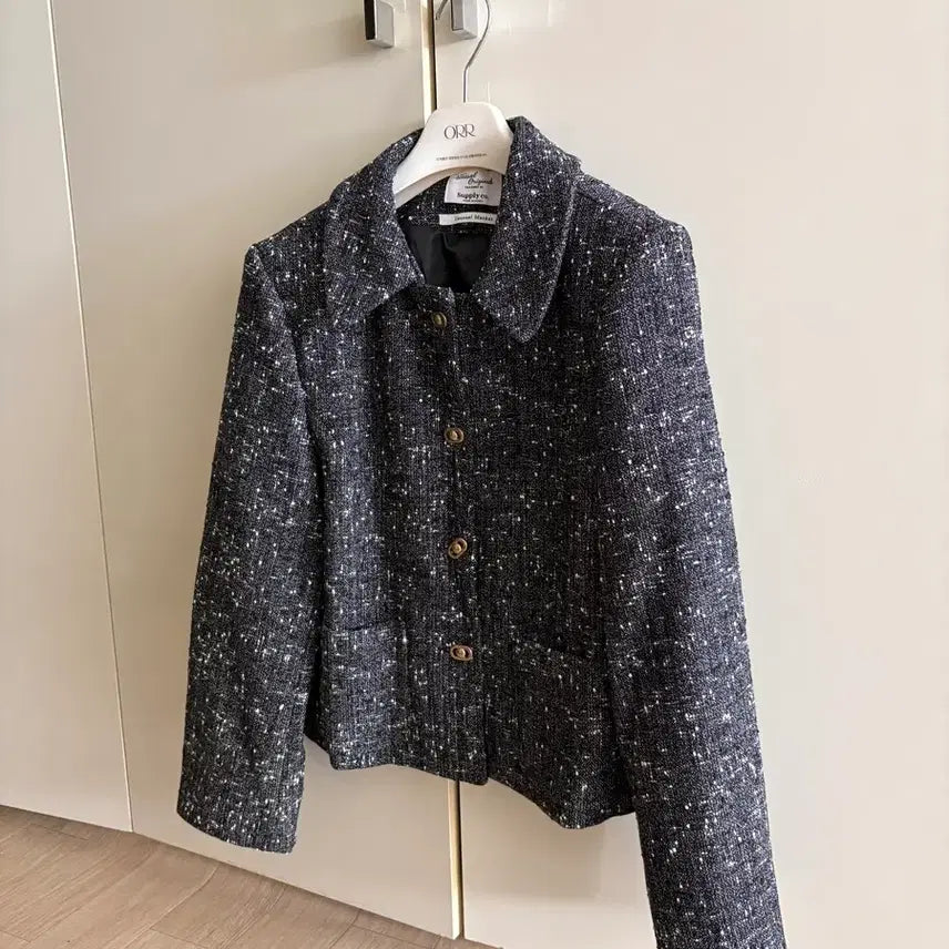 [BUNJANG] Unuals Market Black Tweed Jacket / 트위드 자켓 블랙 (시착제품) 언유얼즈마켓