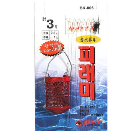 [BUNJANG] BaekGyeong Pirami Cargo Rig Dokkaebi Hooks (10 pcs) / 백경 피라미 카고 채비 도깨비 바늘 낚싯바늘 10개