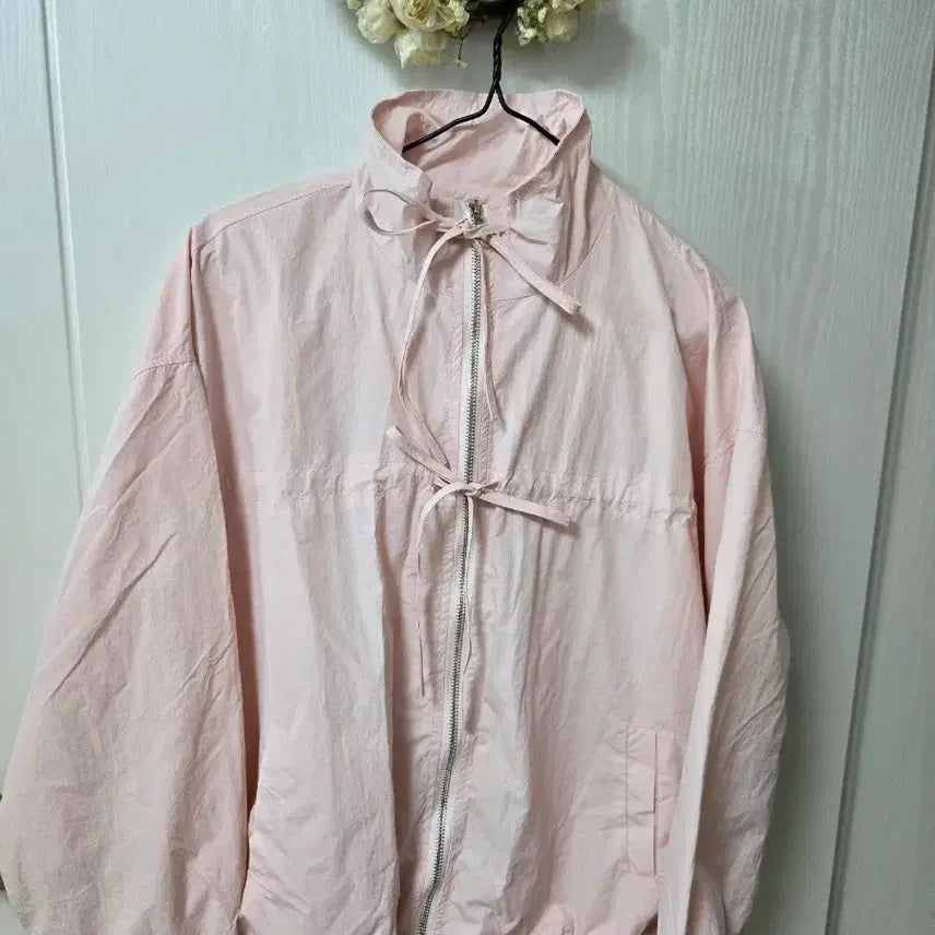 [BUNJANG] Pink Ribbon Windbreaker Jacket / 핑크 리본 바람막이(새상품)