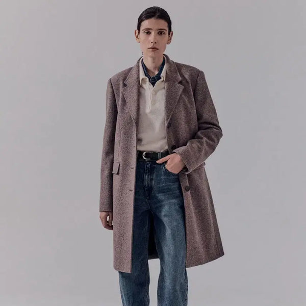 [BUNJANG] Dunst Cashmere Single Coat Herringbone M New / 던스트 캐시미어 싱글코트 헤링본 M 새상품