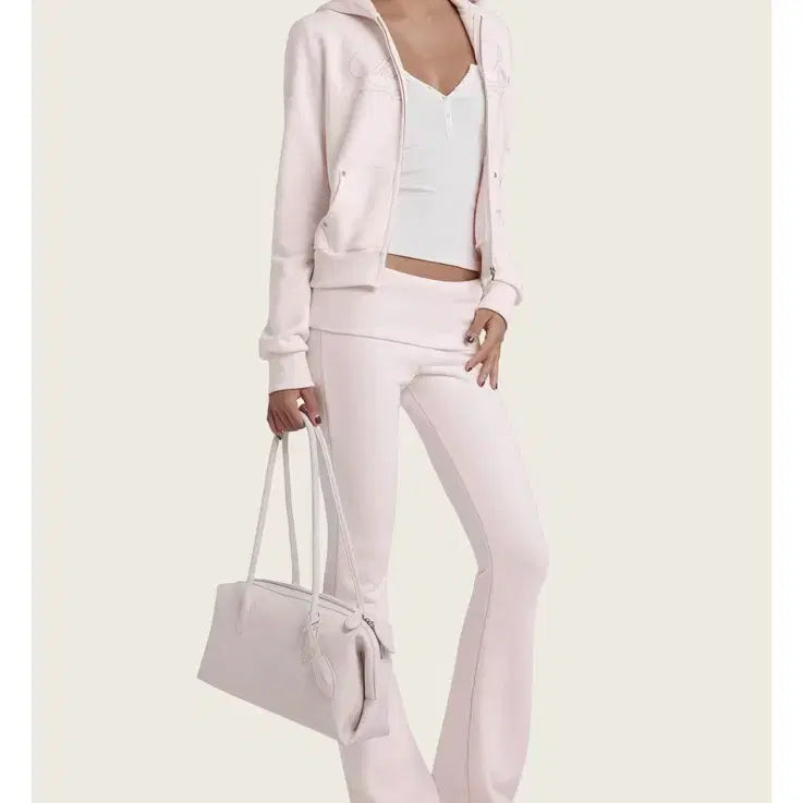 [BUNJANG] Glissier Sheer Romance Fold Pants Pink / 클리시어 쉬어 로맨스 폴드 팬츠 핑크