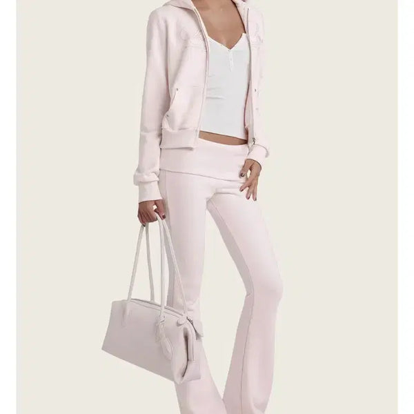 [BUNJANG] Glissier Sheer Romance Fold Pants Pink / 클리시어 쉬어 로맨스 폴드 팬츠 핑크
