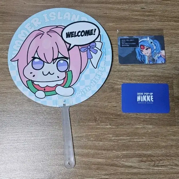 [BUNJANG] NIKKE: Goddess of Victory Summer Pop-up 2023 Dororong Fan + Jewel Coupon Bundle Set / NIKKE 승리의여신 :니케  여름팝업2026  도로롱부채 + 쥬얼쿠폰 300,1500 일괄