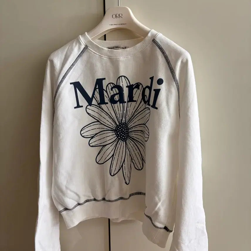 [BUNJANG] Mardi Mercredi Sweatshirt Flower Print / 마르디메크르디 맨투맨