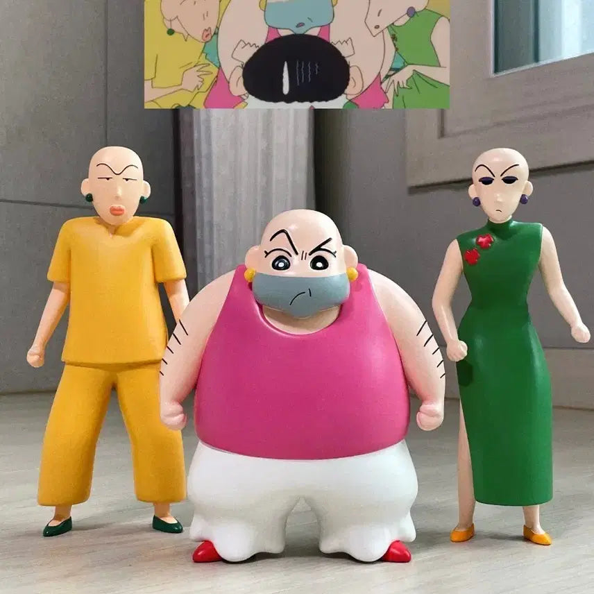 [BUNJANG] Crayon Shin-chan Beauty Trio Figurine Set / 짱구는 못말려 미녀 구슬 삼총사 피규어 세트