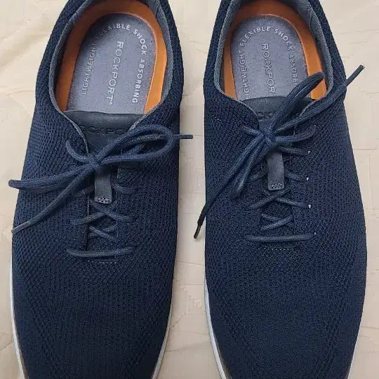 [BUNJANG] Rockport Navy Knit Loafer Shoes / 락포트의 편안한 네이비 니트 로퍼구두