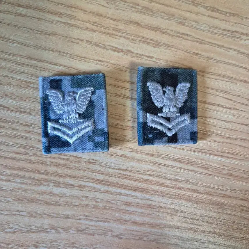 [BUNJANG] US Navy NWU Type I E-5 Petty Officer Rank Insignia Patch Set / 미 해군 NWU I 하사 E-5 계급장 패치