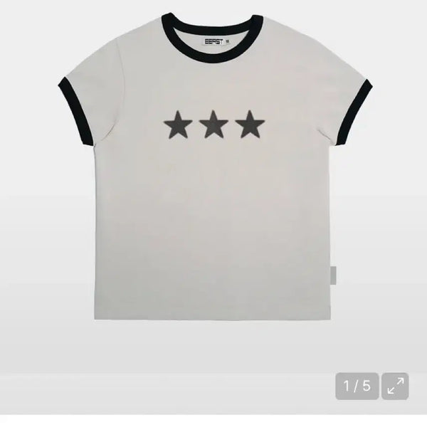 [BUNJANG] Eerst Star Ringer T-Shirt / eerst 이어스트 스타 링거 티셔츠 반팔