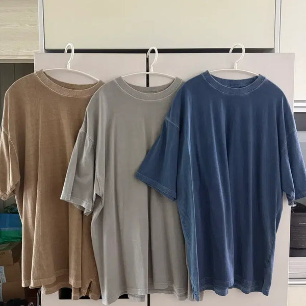 [BUNJANG] Perstep Pigment Short Sleeve T-Shirts (Set of 3) / 퍼스텝 페인트쿨링 피그먼트 반팔 3종 일괄