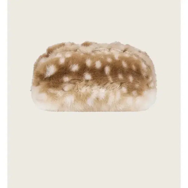 [BUNJANG] Klishier Bambi Fur Pouch Brown / 클리시어 새상품 밤비 퍼 파우치 브라운