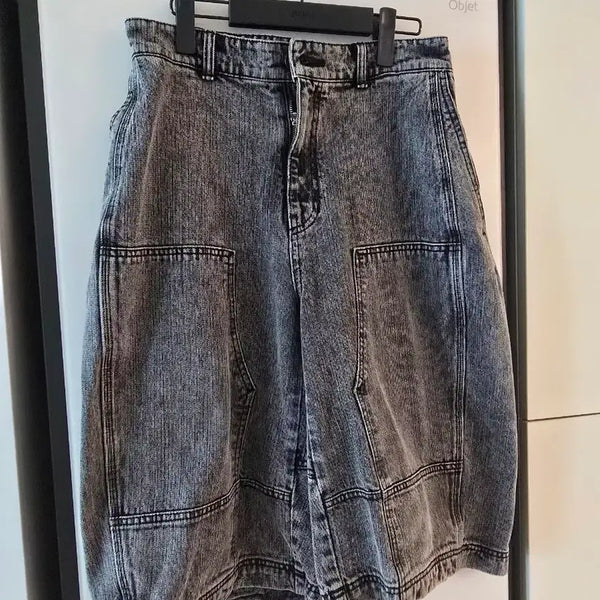 [BUNJANG] Juun. J Micro Rip Denim Carpenter Shorts / 준지 마이크로 립 데님 카펜더 쇼츠 44