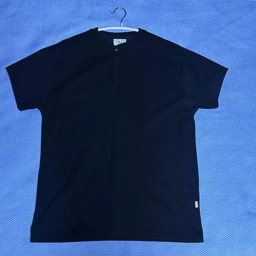 [BUNJANG] Haist Henley Neck T-shirt Black Size 3 / 헤이스트 헨리넥 티셔츠 블랙 3사이즈