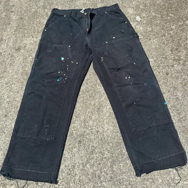 [BUNJANG] Vintage 00s Carhartt Double Knee Black Work Pants / 빈티지 00s 칼하트 더블니 블랙