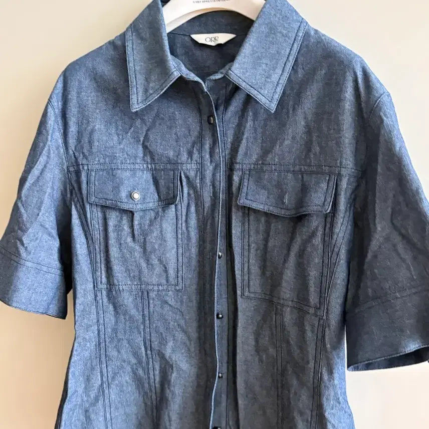 [BUNJANG] Orr Line Denim Shirt Blue / 오르 (orr) 라인 데님 셔츠 블루 (새상품)