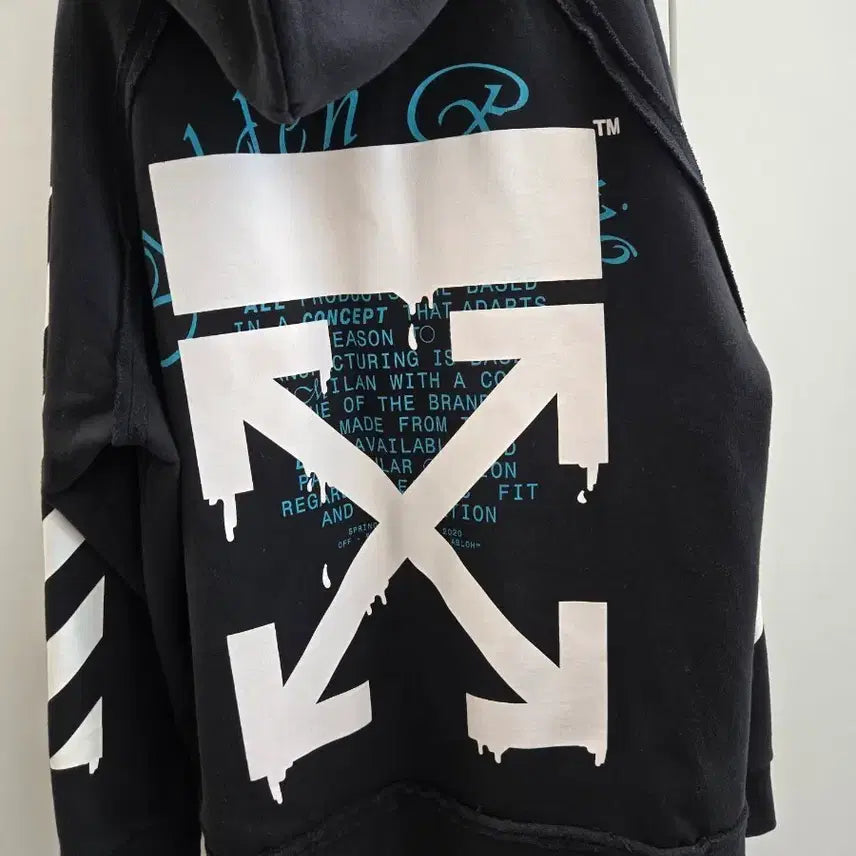 [BUNJANG] Off-White Arrow Logo Hoodie Black L / 오프화이트 애로우 후드티 블랙