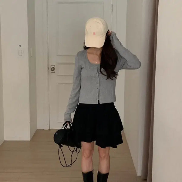 [BUNJANG] Riel Fleur Frill Mini Skirt / 리엘 Fleur mini skirt 플레르 프릴 캉캉 미니 스커트