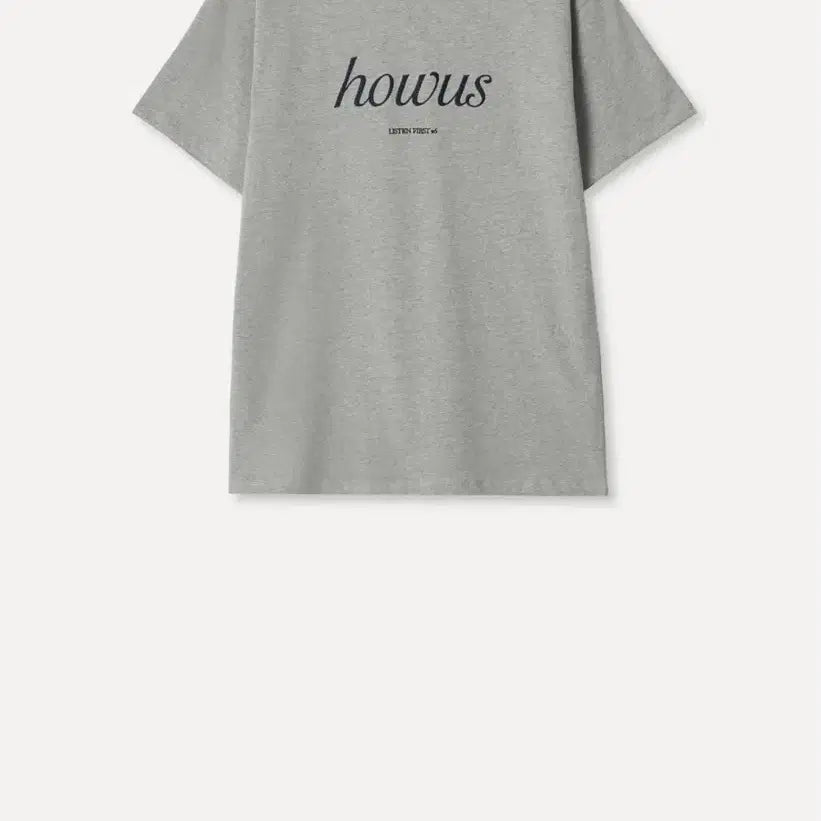 [BUNJANG] Howas Listening Half T-Shirt Melange / 호와스 새상품 howas Listening Half T-Shirt Melange