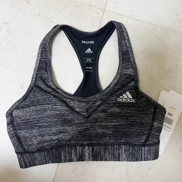 [BUNJANG] Adidas Techfit Sports Bra - Medium Grey / 아디다스 브라탑/90