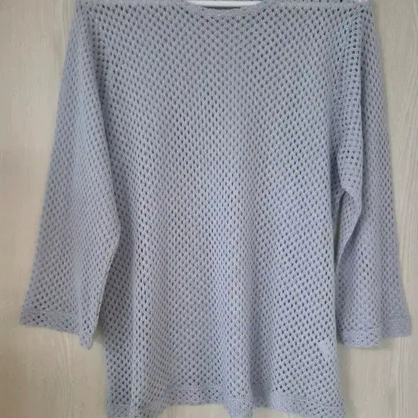 [BUNJANG] Sheer Mesh Long Sleeve Top / 펀칭 망사시스루 긴팔 새상품