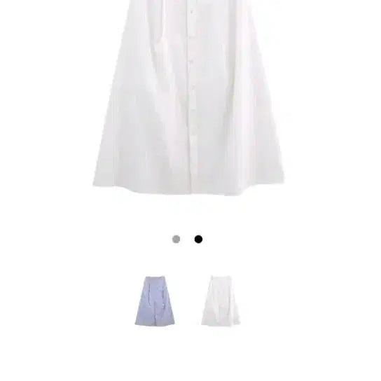 [BUNJANG] YUJE Long Shirt Skirt White / YUJE 롱 셔츠 스커트 화이트