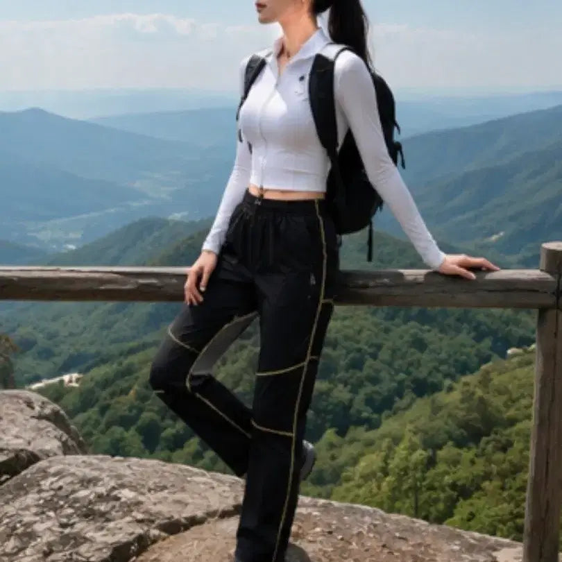 [BUNJANG] Women's Functional Hiking Pants - Summer/Transitional Season / 여름 기능성 등산바지 55 (블랙) 간절기 운동복 추천