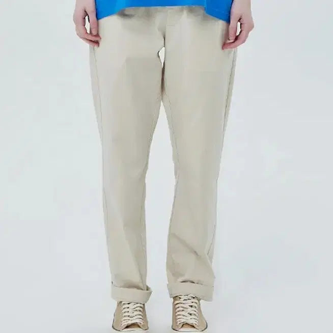 [BUNJANG] Men's Summer Tapered Fit Banding Pants (Light Beige) / 새옷 여름면바지32 밴딩 스판 남자 바지 팬츠
