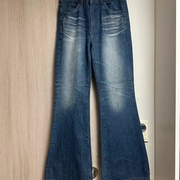 [BUNJANG] Elwood Jeanne Flare Denim - French Blue / [44] 엘무드 잔느 플레어 데님