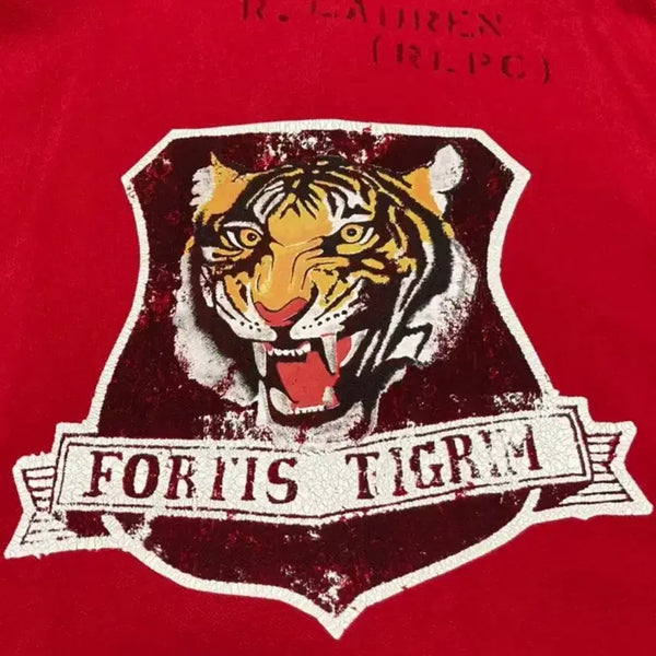 [BUNJANG] Polo Ralph Lauren Tiger Emblem Short Sleeve Polo Shirt Red / 폴로 랄프로렌 타이거 엠블럼 반팔 카라티 레드