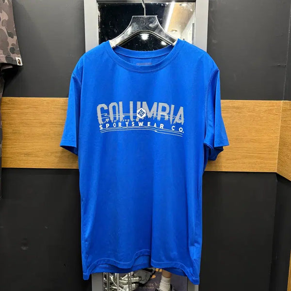 [BUNJANG] Columbia Sportswear Blue Short Sleeve T-Shirt / 컬럼비아 스포츠웨어 반팔 티셔츠 블루