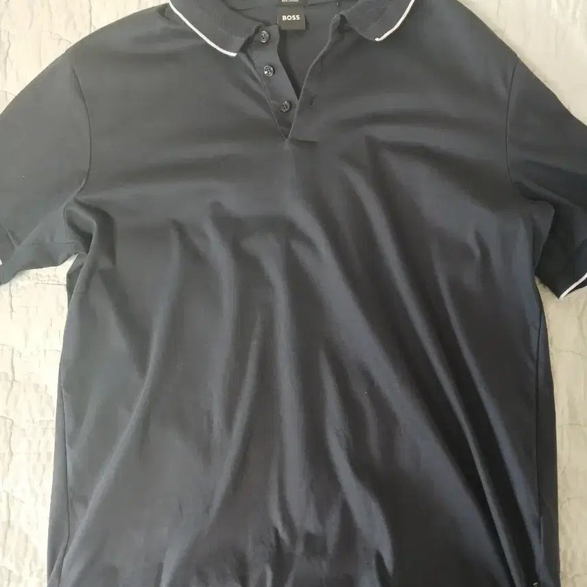 [BUNJANG] Hugo Boss Slim Fit Navy Pique Short Sleeve Polo Shirt Men's 2XL (110) / 휴고보스 슬림핏 네이비 피케 반팔 카라티 셔츠 남성2XL(110)