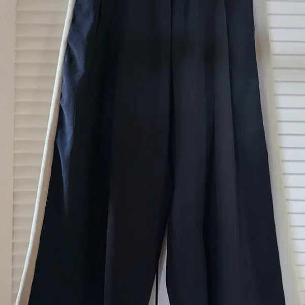 [BUNJANG] System Homme Color-Blocked Wide-Leg Trousers / (시스템옴므) 블랙/아이보리 배색 통바지