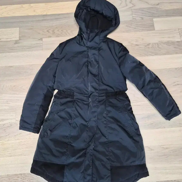 [BUNJANG] Mine Hanseom Black Hooded Long Padding / 마인 한섬)블랙 후드 롱패딩