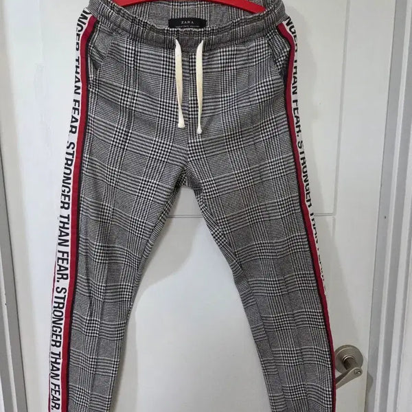 [BUNJANG] ZARA MAN Plaid Track Pants - Size S/30 / ZARA MAN 체크 트랙팬츠 S/30 사이즈 남성바지