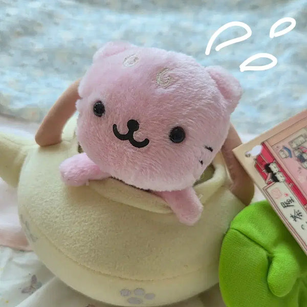 [BUNJANG] San-X Nyan Nyan Nyanko Vintage Kettle Cat Plush / 고전 빈티지 산엑스 산리오 냥냥냥코 주전자 고양이 네코 레어 인형