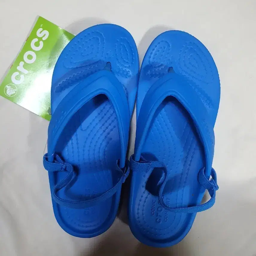 [BUNJANG] Crocs Kids Zori Slipper Blue 190cm / 크록스 키즈 쪼리슬리퍼 블루 190cm(새것)