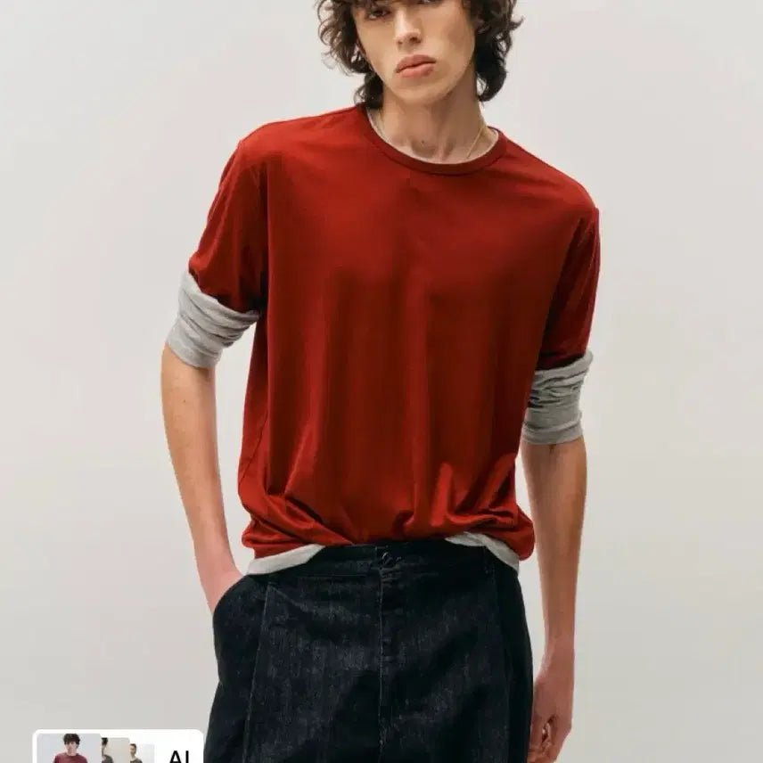 [BUNJANG] Noir Layered Long Sleeve T-Shirt Size 50 / 50 노이어 레이어드 롱슬리브 티셔츠