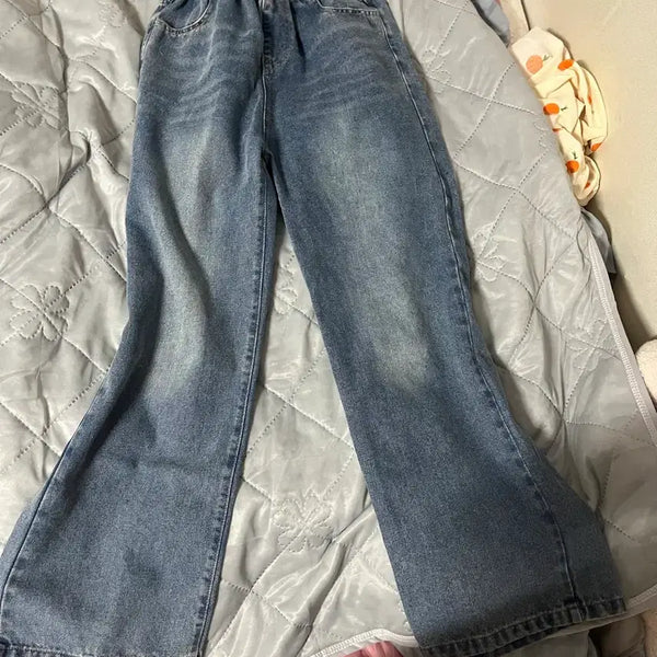 [BUNJANG] Coupang Kids Wide Banding Jeans Size 160 / [사이즈 160,택배비포함] 쿠팡 밴딩 와이드 청바지 한번 입은 거 팔아요!