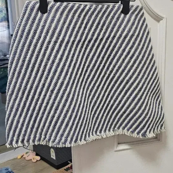[BUNJANG] Striped Knit Mini Skirt / 난닝구 줄무늬 니트 스커트